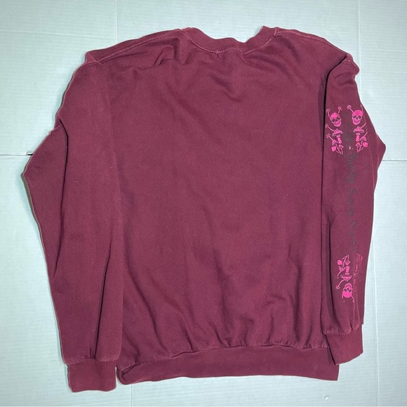 Urban Outfitters Acid Rock Woman’s Burgundy Crewneck Sweater Size S/M - Picture 10 of 13